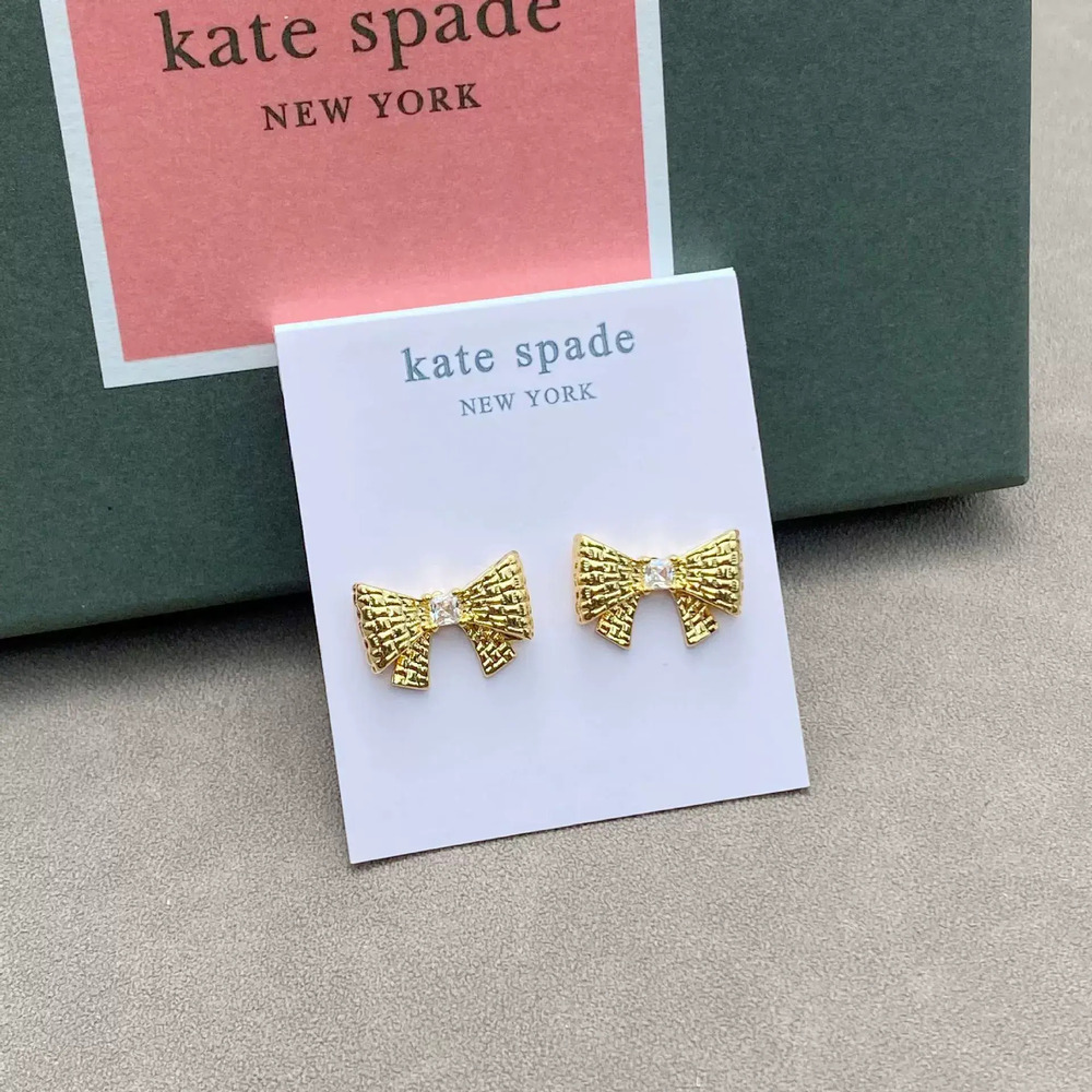 kate spade Bow Freshwater Pearl Earrings with Diamond